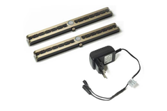 Led set 2 Space Light RVS-look met sensor 12V/0.9w met voeding
